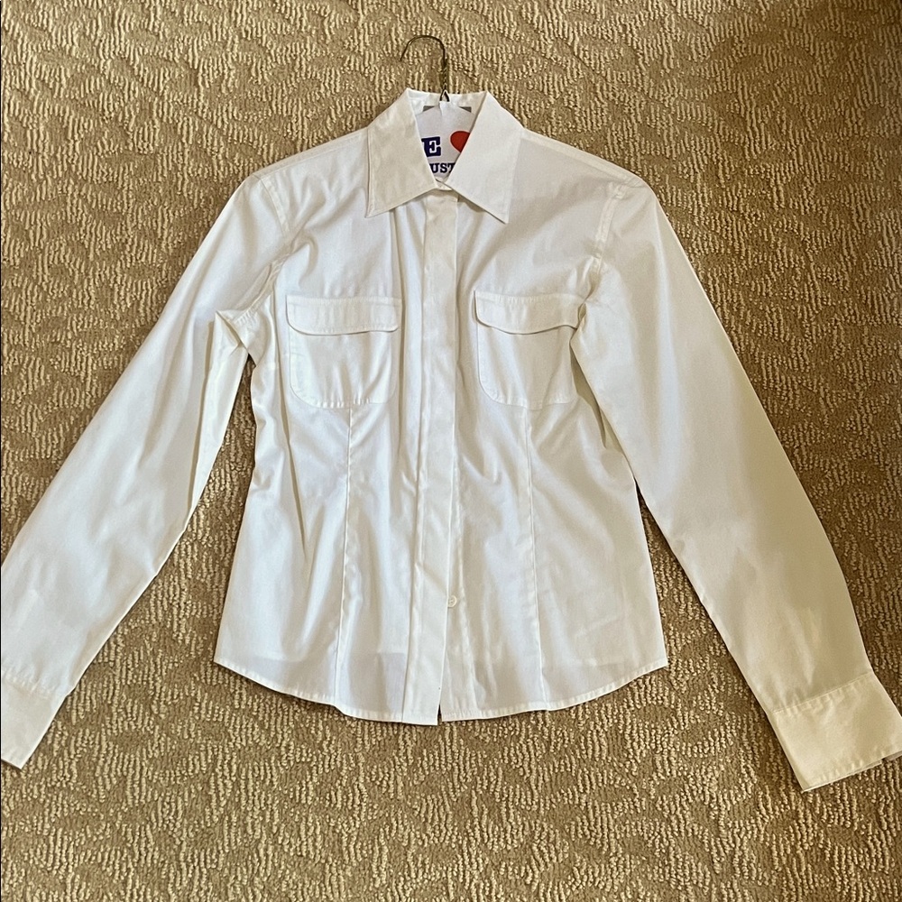 Classic White Button-Up Blouse